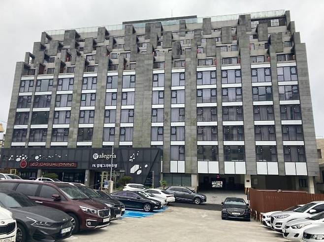 분양형 호텔인 제주 서귀포시 서귀동 비스타케이호텔 전경 / 지지옥션