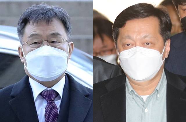 화천대유자산관리 대주주 김만배씨(왼쪽 사진)과 정진상 더불어민주당 대표실 정책조정실장. 뉴시스