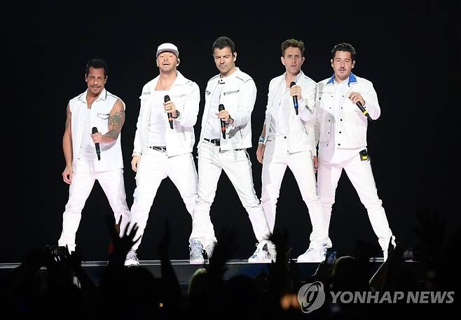 2019년 공연하는 뉴키즈온더블록 [AFP 게티이미지=연합뉴스, DB 및 재배포 금지]