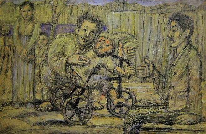 이중섭, 시인 구상의 가족