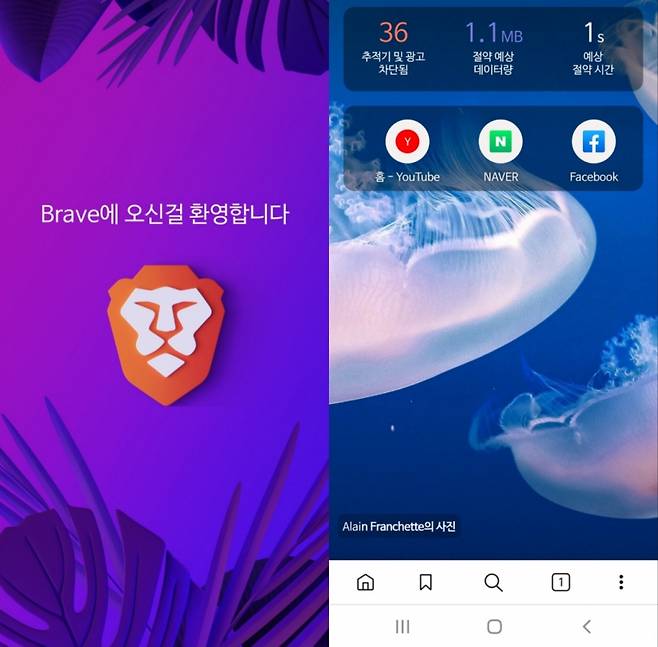 /사진='브레이브'앱 화면 갈무리