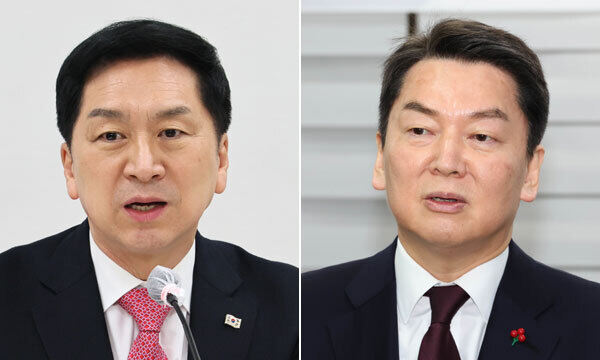 국민의힘 김기현 의원(왼쪽)과 안철수 의원. 연합뉴스