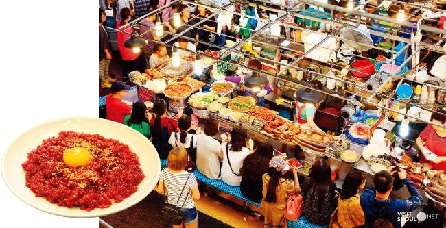광장시장은 서울을 대표하는 관광지 중 하나다.