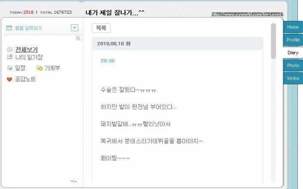 손흥민 싸이월드