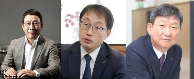 (왼쪽부터) 유영상 SK텔레콤 대표, 구현모 KT 대표, 황현식 LG유플러스 대표. ⓒ각 사