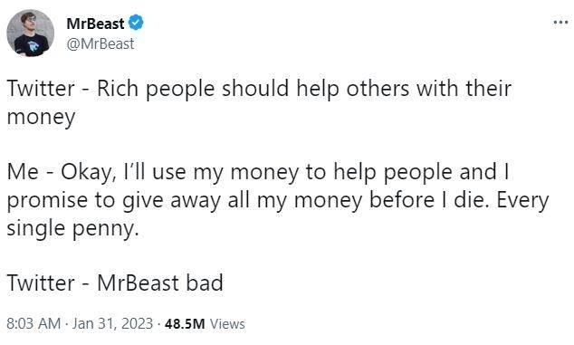 트위터에서 불만 터뜨린 Mr. 비스트 [미스터 비스트 트위터 캡처. 재판매 및 DB 금지]