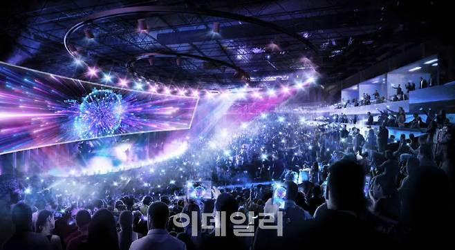 뉴욕 도심 카지노 운영사업권 수주 경쟁에 가세한 샌즈그룹은 뉴욕주 롱아일랜드 나소 베테랑스 메모리얼 콜로세움 일대에 카지노와 호텔, 라이브 공연장, 수영장 등을 갖춘 복합리조트 건립계획을 내놨다. (사진=라스베이거스 샌즈그룹)