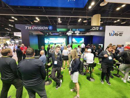 2023 PGA 머천다이즈 쇼의 골프존 부스 모습이다. [사진제공=골프존]