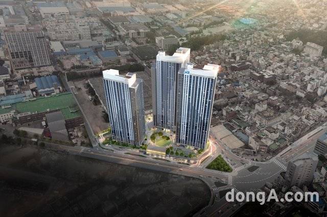 GS건설 복대자이 더 스카이 조감도