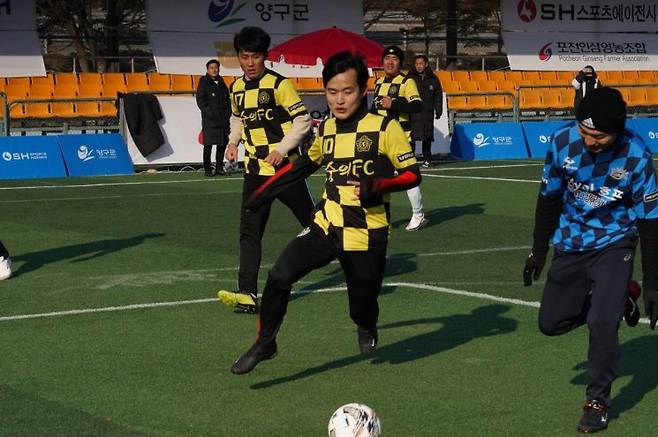2023 양구 피스컵 탈북민·다문화 축구 페스티벌 경기 장면 [사진=SH스포츠에이전시]