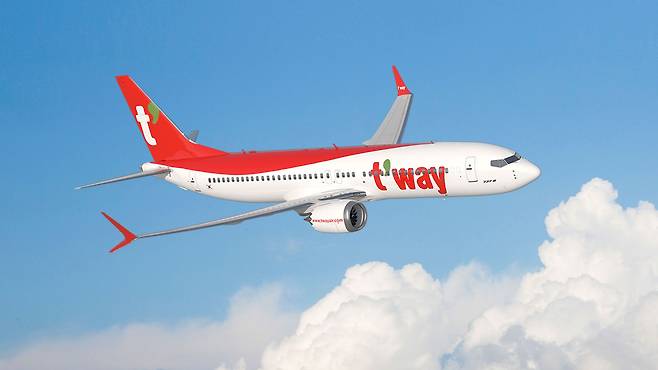 티웨이항공의 B737-8 항공기./티웨이항공 제공