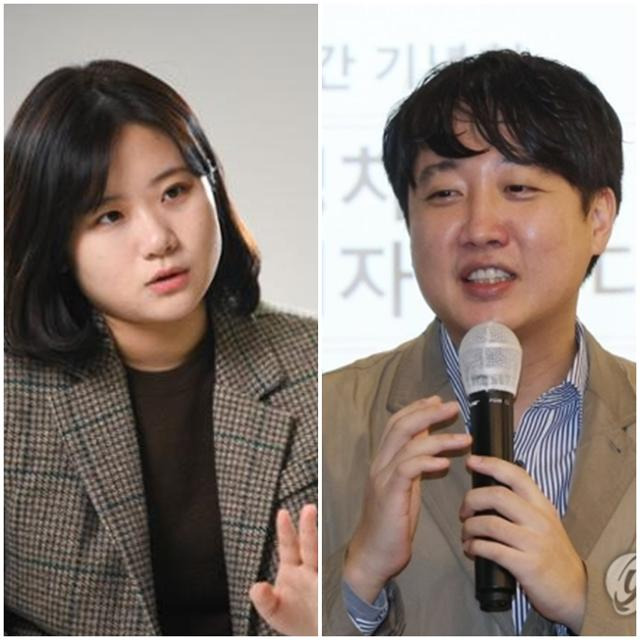 박지현 전 더불어민주당 비상대책위원장, 이준석 전 국민의힘 대표. 한국일보 연합뉴스 자료사진
