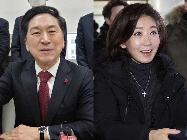 국민의힘 당권주자 김기현 후보(왼쪽), 나경원 전 의원 / 사진=연합뉴스
