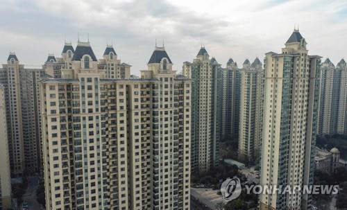 중국 부동산 업체 헝다의 장쑤성 아파트 건설 현장 [AFP 연합뉴스 자료 사진]