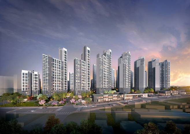 [서울=뉴시스] 평촌 센텀퍼스트 투시도. /사진=뉴시스