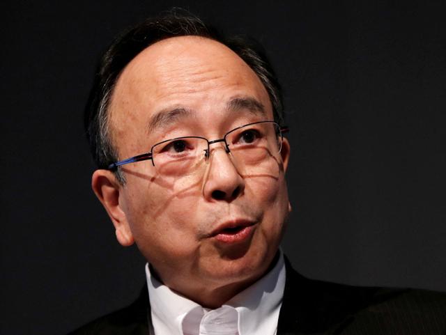 아마미야 마사요시 일본은행 부총재가 지난 2019년 5월 도쿄에서 열린 로이터 주최 행사에서 발언하고 있다. 도쿄=로이터 연합뉴스