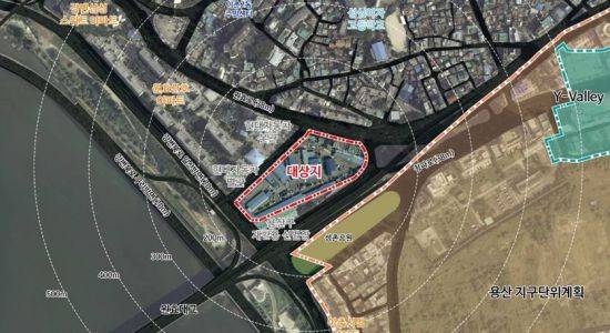 현대차 원효로 사옥 부지. 용산구 제공