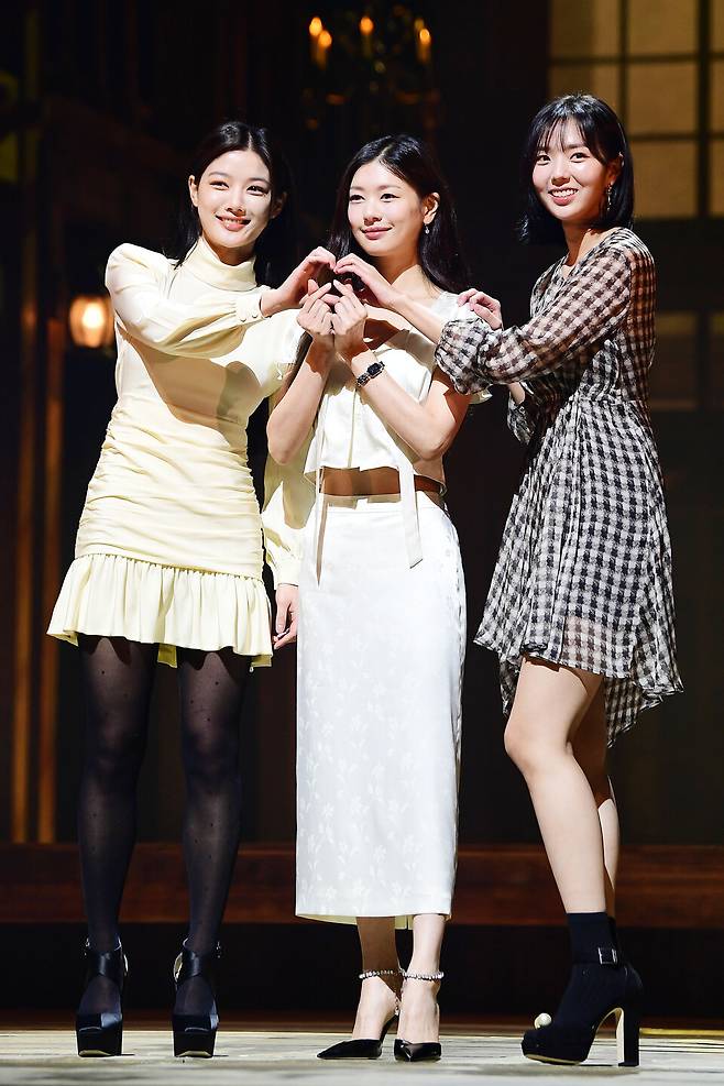 연극 '셰익스피어 인 러브' 기자간담회에 참석한 김유정, 정소민, 채수빈.ⓒ이혜영 기자 lhy@hankooki.com