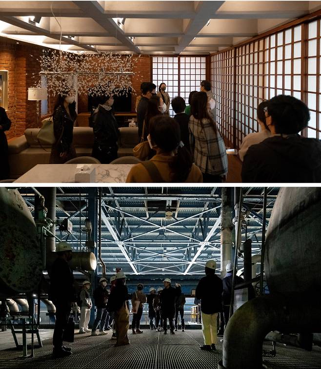 김수근이 설계한 고석공간(위)과 조민석이 설계한 당인리 포디움과 프롬나드. 이강석·오픈하우스서울 제공
