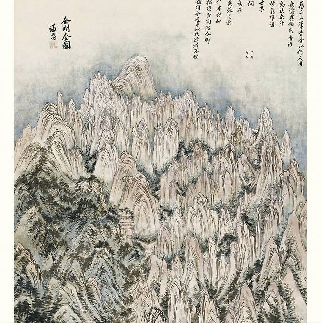 댓타임비 한국화 마리갤 정선 그림