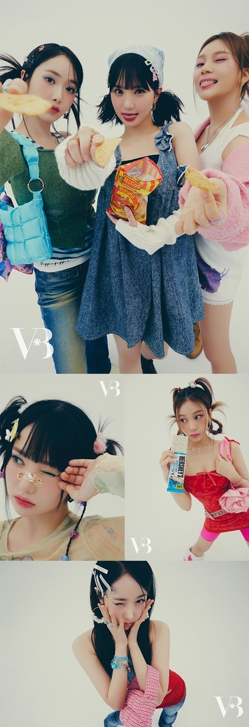 그룹 VIVIZ(비비지)가 Y2K 패션을 새롭게 소화한 화보가 공개됐다. 사진 = 유어바이브