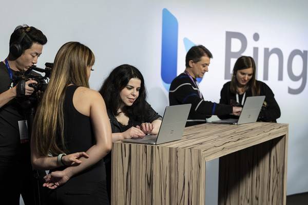 마이크로소프트가 7일 AI 챗봇을 검색엔진에 도입하며 경쟁이 다시 시작됐음을 알렸다. [사진=뉴시스]