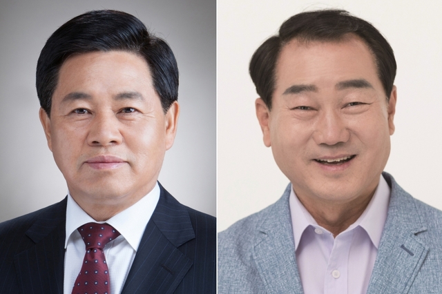 (왼쪽부터)박도영 현 조합장, 최종설 양주농협 감사