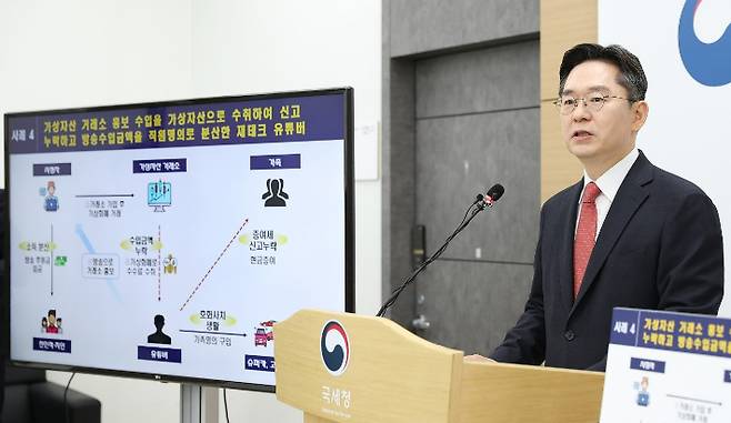 오호선 국세청 조사국장이 9일 세무조사 착수 관련 브리핑을 하고 있다.국세청 제공