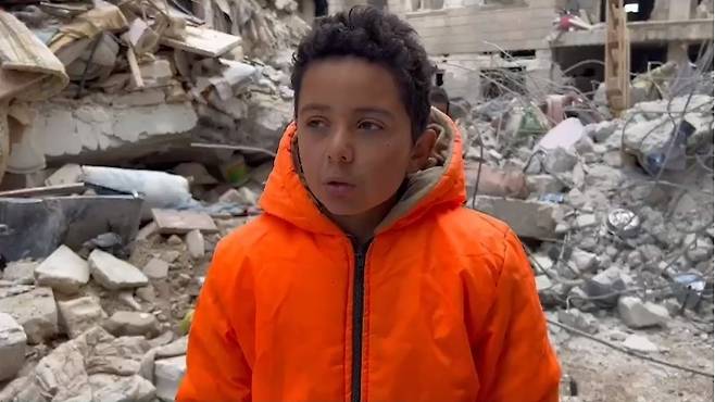 세이브더칠드런과 인터뷰하는 시리아 지진 생존 아동 [세이브더칠드런 제공. 재판매 및 DB 금지]