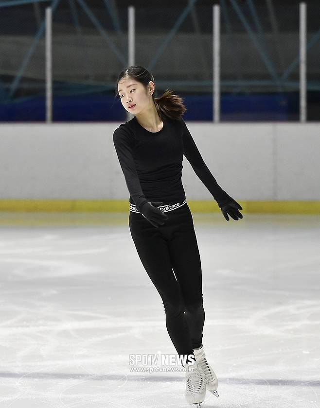 ▲ 2019년 태릉실내빙상장에서 훈련 중인 이해인 ⓒ스포티비뉴스DB