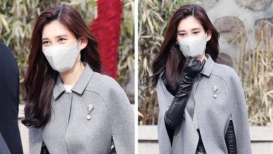 이부진 호텔신라 사장이 11일 오후 서울 중구 정동제일교회에서 열린 정몽규 HDC그룹 회장의 장남 정준선 카이스트 교수의 결혼식에 참석하고 있다. 뉴스1