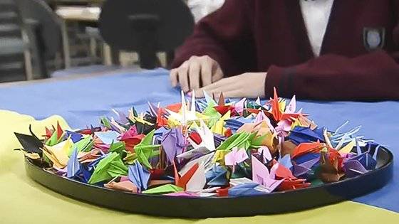 종이학. 사진 유튜브 화면 캡처