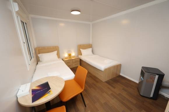 2022 카타르 월드컵 개막을 앞두고 언론에 공개됐던 카타르 도하의 팬 빌리지의 내부 모습. 연합뉴스