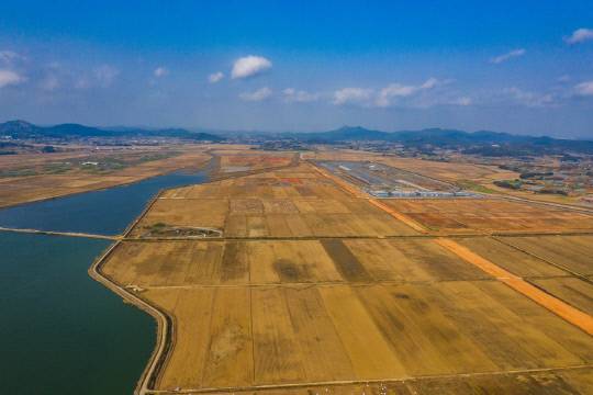 서산AB지구 간척사업으로 조성된 농경지.