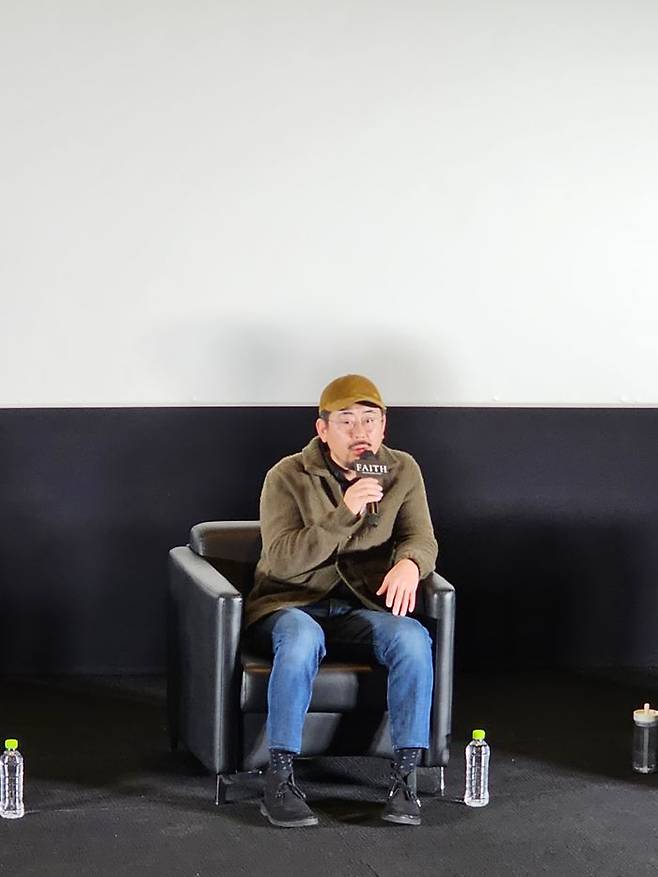 나홍진 감독이 22일 오후 서울 강남구 메가박스 코엑스점에서 단편 스릴러 영화 '페이스(Faith)'를 소개하고 있다.ⓒ데일리안 남궁경 기자