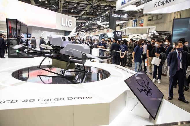 LIG넥스원이 개발 중인 수송용 멀티콥터형 드론./LIG넥스원 제공