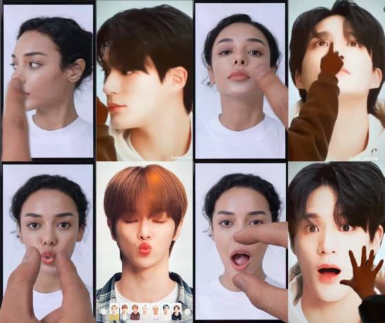 GIV 기술을 적용한 백슬래시의 콘텐트와 'NCT HOME'에서 공개된 콘텐트.