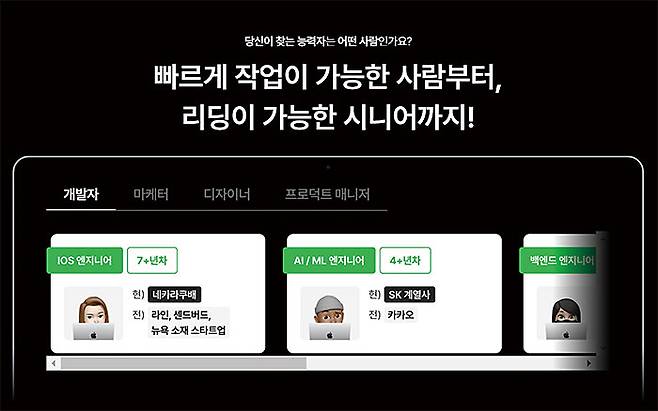 DIO(디오)는 기업이 원하는 조건에 맞춰 다양한 직종의 구직자를 매칭해준다. 사진 DIO 홈페이지