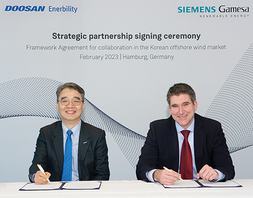 Doosan Enerbility, Siemens Gamesa ink offshore wind partnership [Image source: Doosan Enerbility]
