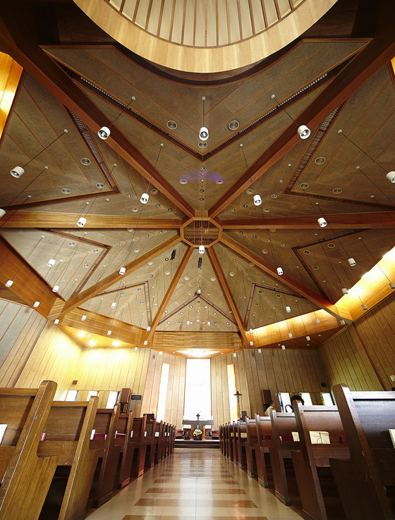 Inside the university's Saint Ignatius House, named after Saint Ignatius of Loyola, the founder of the Society of Jesus [SOGANG UNIVERSITY]