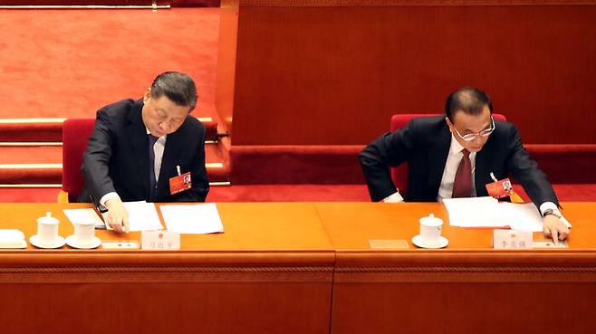 중국 시진핑 주석과 국무원 리커창 총리 (사진=연합뉴스)
