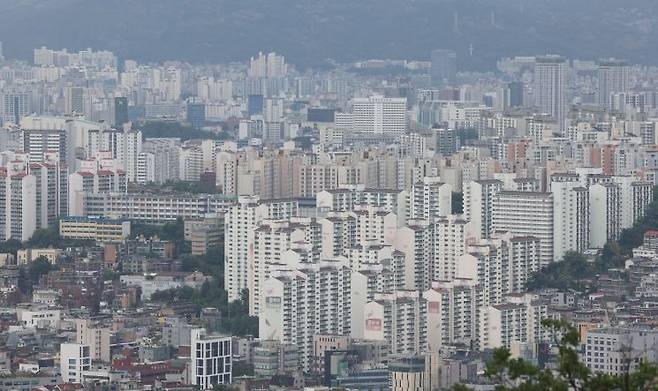 남산에서 바라본 아파트 일대 [사진=연합뉴스]