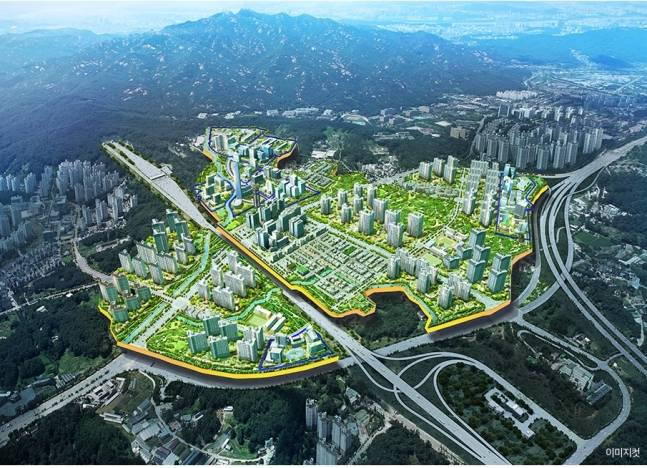 과천 지식정보타운 지구 조감도/사진=과천 지식정보타운 공식 홈페이지