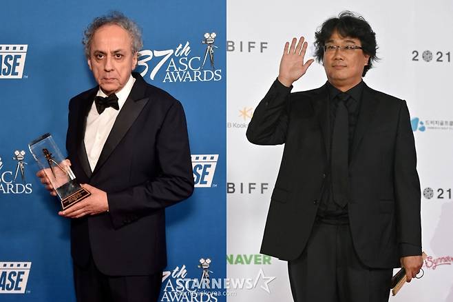 다리우스 콘지, 봉준호 / 사진=/AFPBBNews=뉴스1=스타뉴스