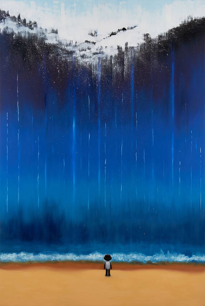 박상혁 <파도 Wave> 2023, Oil on canvas, 194×130.3cm (이미지 제공 : 갤러리마리)