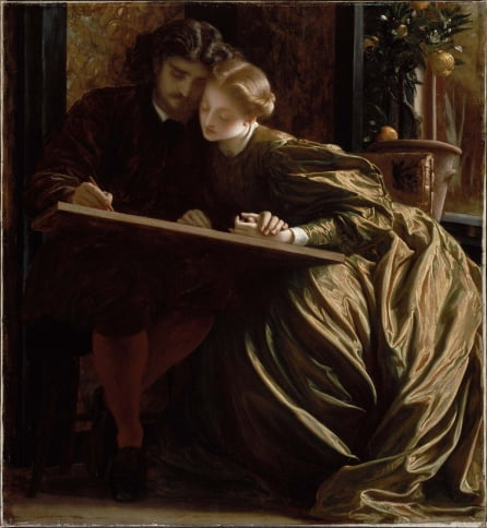 '화가의 신혼'(1864). 레이턴이 딘을 만나기 한참 전의 그림이다. 어쩌면 레이턴은 비혼주의자를 가장했을 뿐, 마음 깊은 곳에서는 사랑을 원하고 있었을지도 모른다. /미국 MFA보스턴 소장