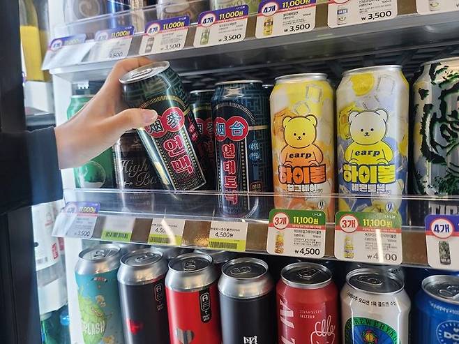 편의점에서 판매 중인 RTD 하이볼/사진제공=CU