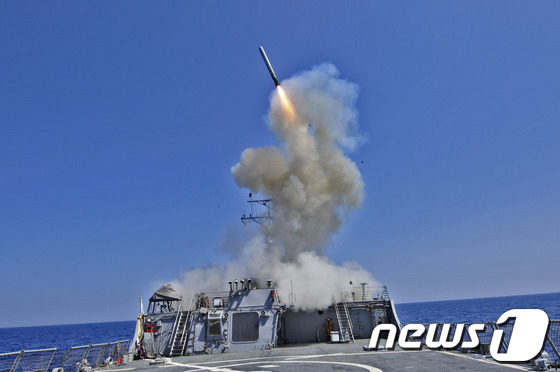 지난 2011년 리비아 내전 당시 발사된 미군 토마호크 크루즈 미사일.ⓒ AFP=News1