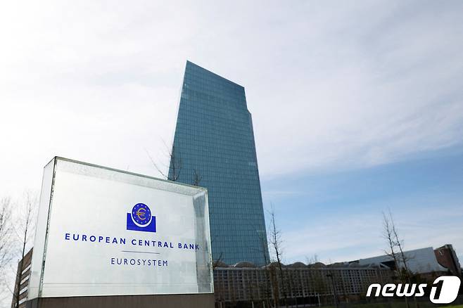 독일 프랑크푸르트에 위치한 유럽중앙은행(ECB) 본사 2023.3.16 ⓒ 로이터=뉴스1 ⓒ News1 정윤미 기자