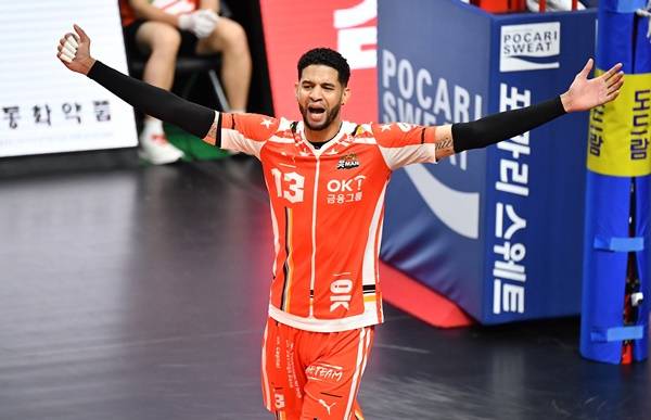 OK금융그룹 레오 / 사진=KOVO 제공